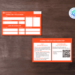 Hộp 100 Thẻ thông tin Y tế Khẩn cấp Thông minh